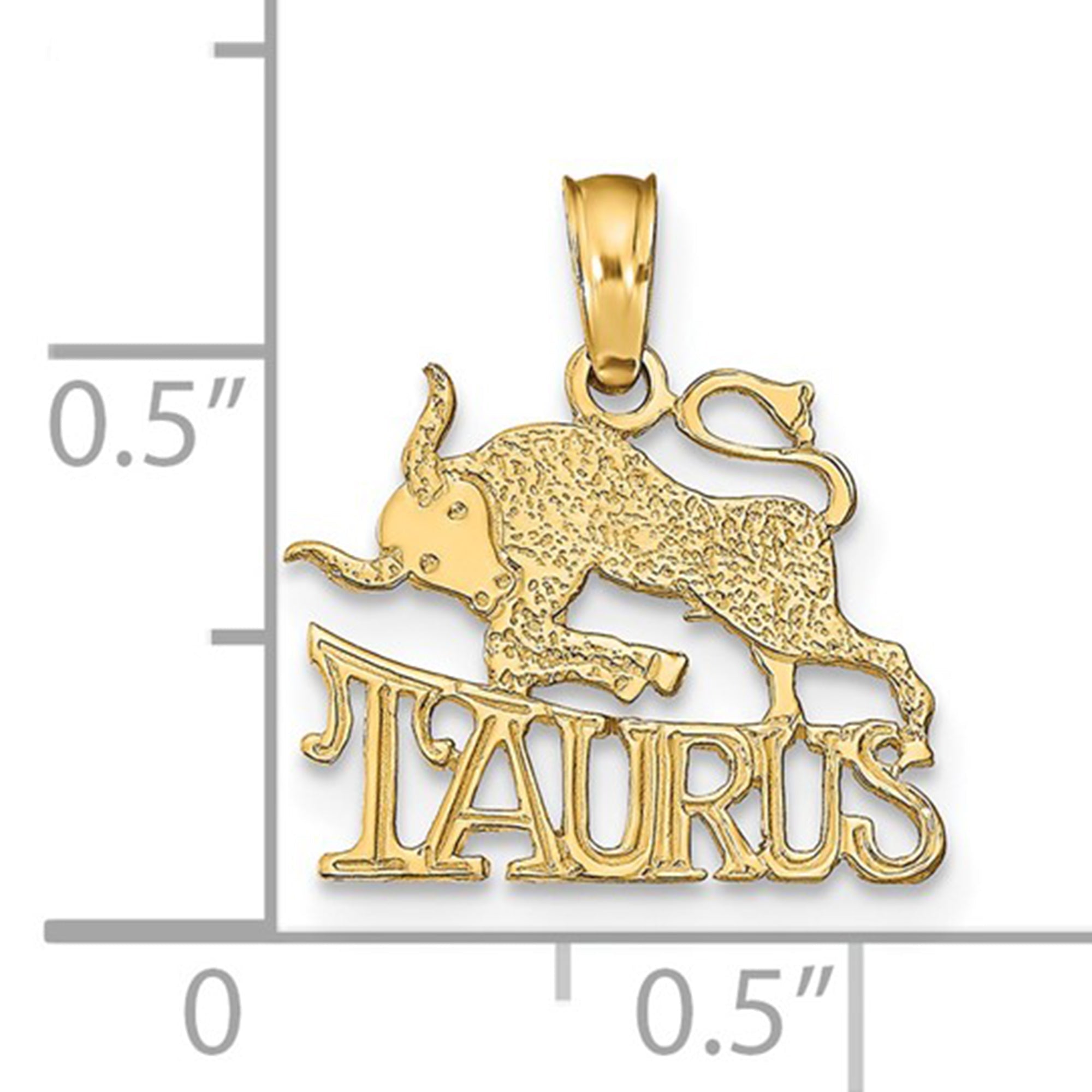 14k Real Solid Gold Zodiac Birth Symbol Pendant Charm - JewelryAffairs