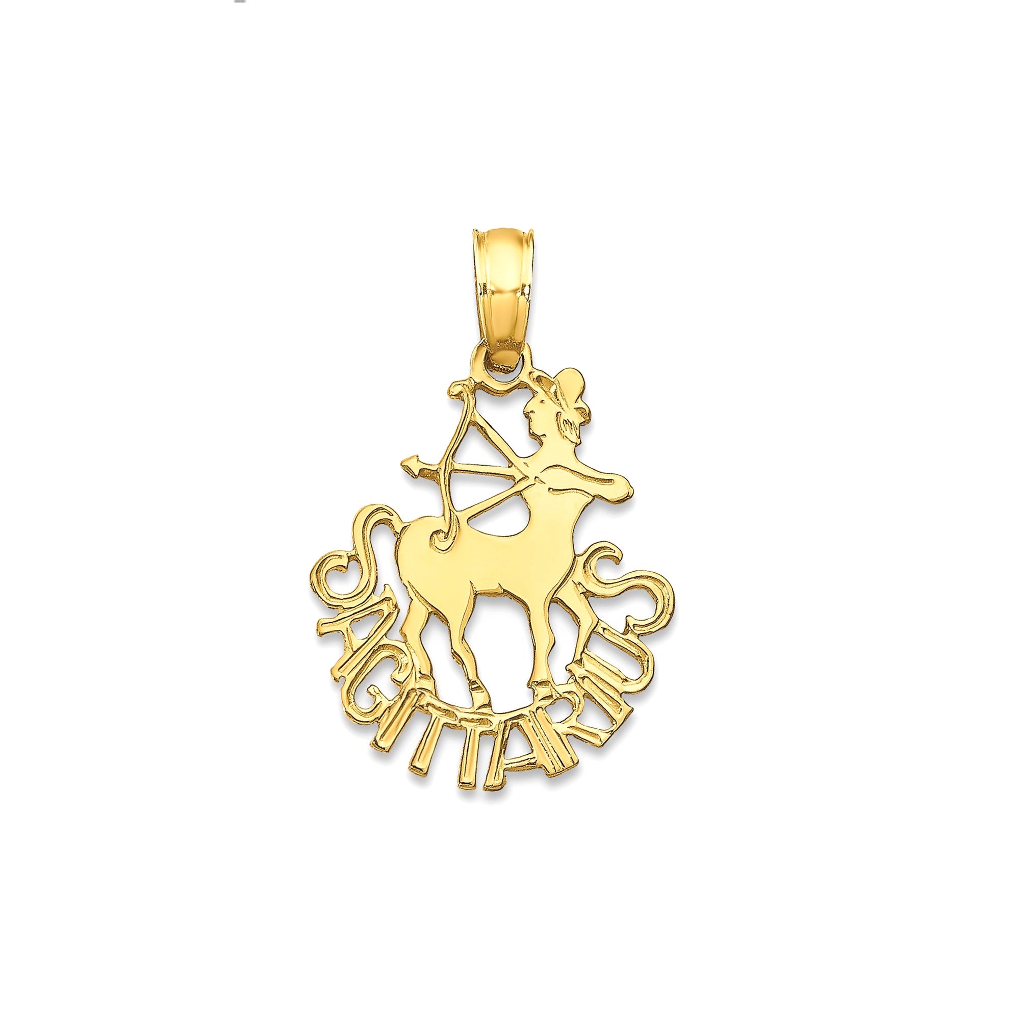 14k Real Solid Gold Zodiac Birth Symbol Pendant Charm - JewelryAffairs