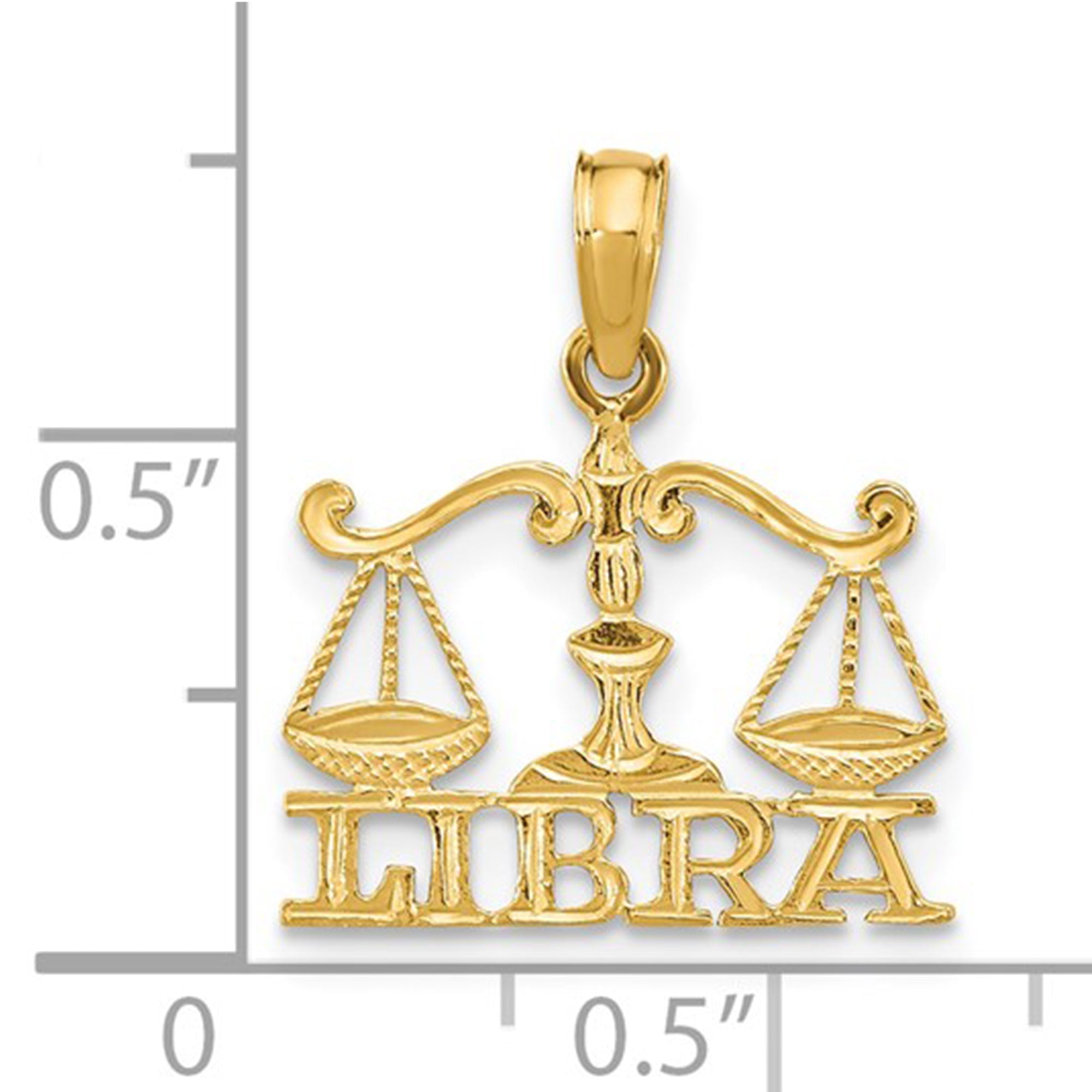 14k Real Solid Gold Zodiac Birth Symbol Pendant Charm - JewelryAffairs