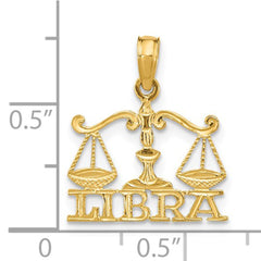 14k Real Solid Gold Zodiac Birth Symbol Pendant Charm