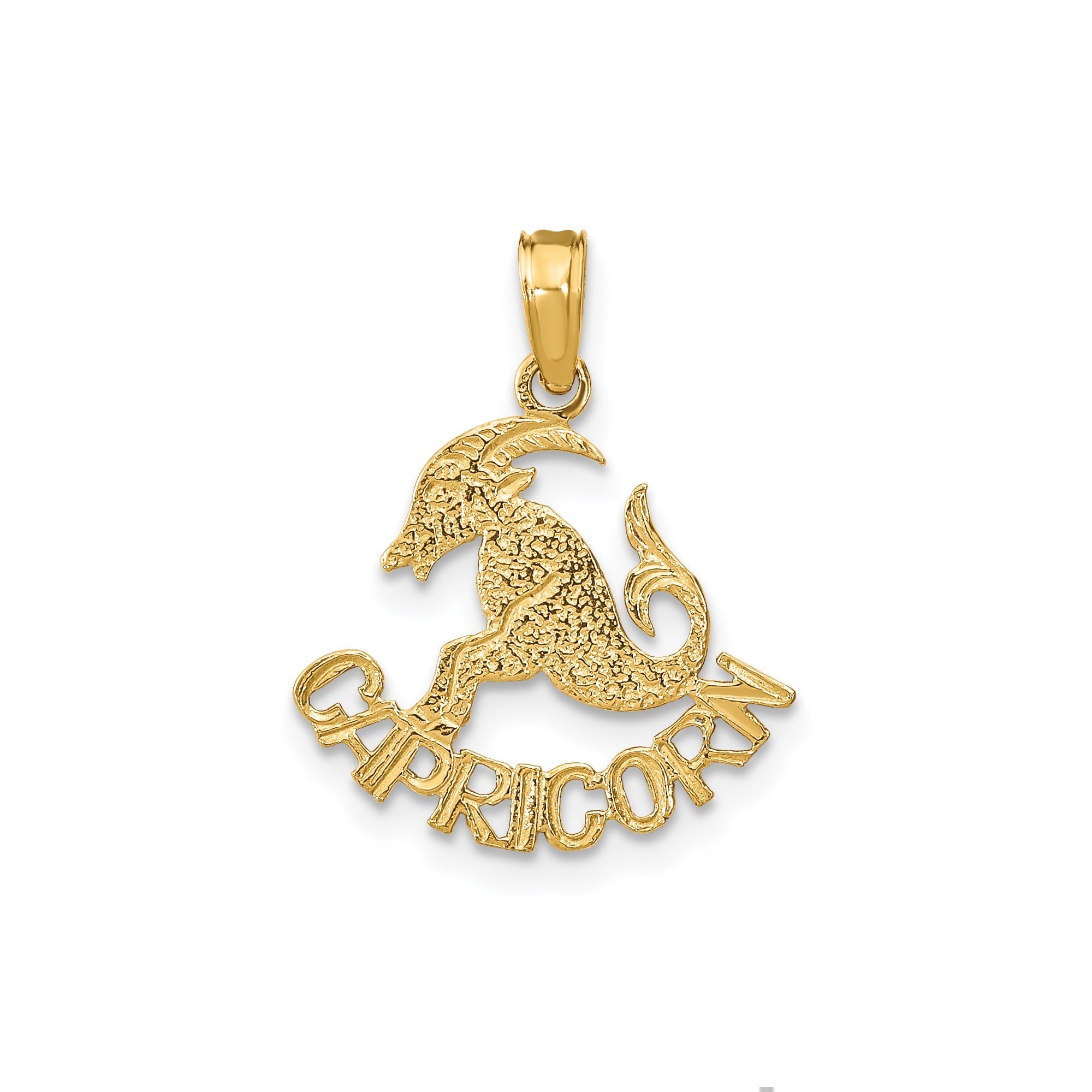 14k Real Solid Gold Zodiac Birth Symbol Pendant Charm - JewelryAffairs