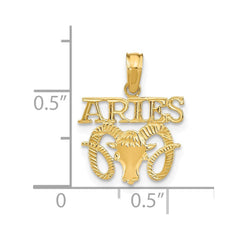 14k Real Solid Gold Zodiac Birth Symbol Pendant Charm