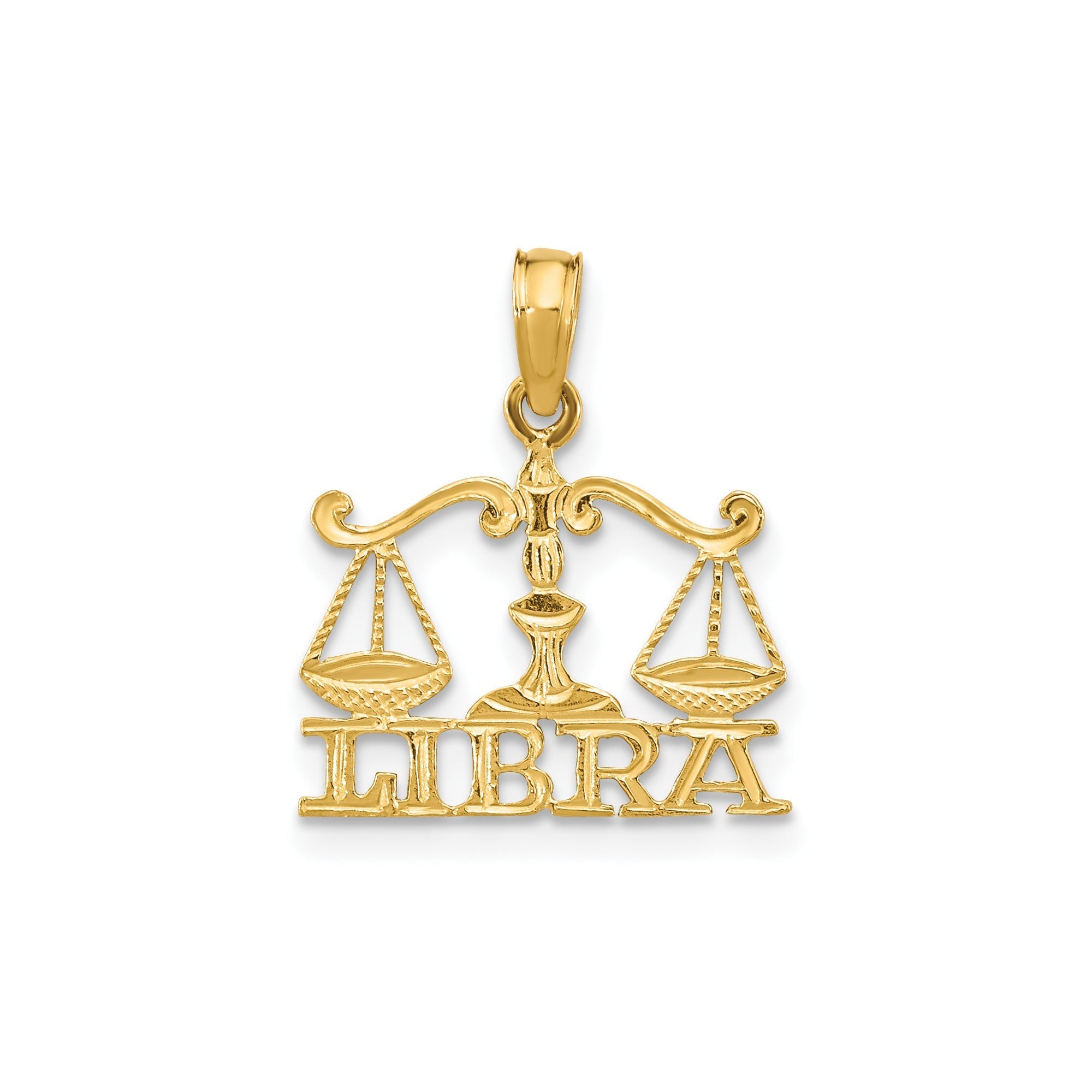 14k Real Solid Gold Zodiac Birth Symbol Pendant Charm - JewelryAffairs