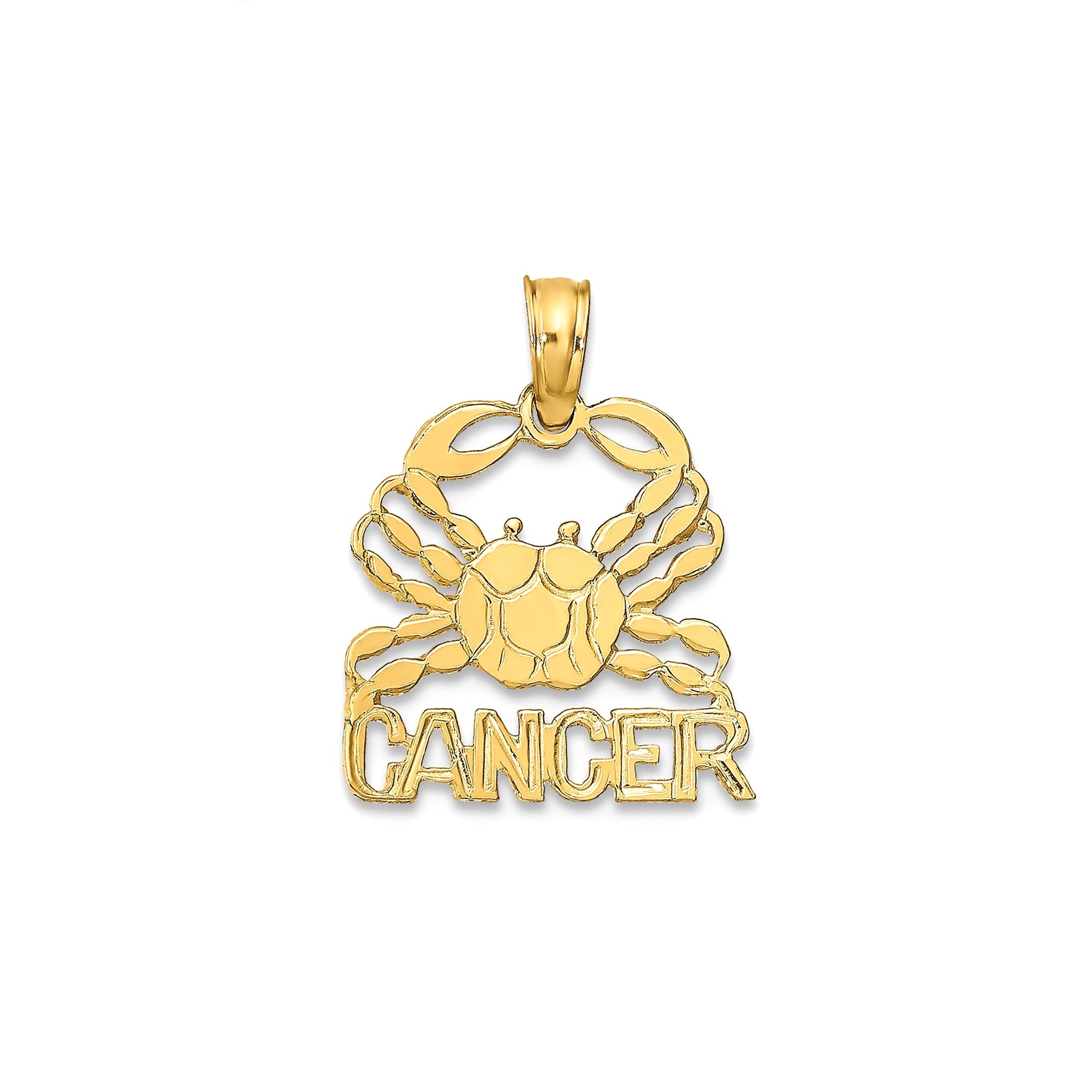 14k Real Solid Gold Zodiac Birth Symbol Pendant Charm - JewelryAffairs