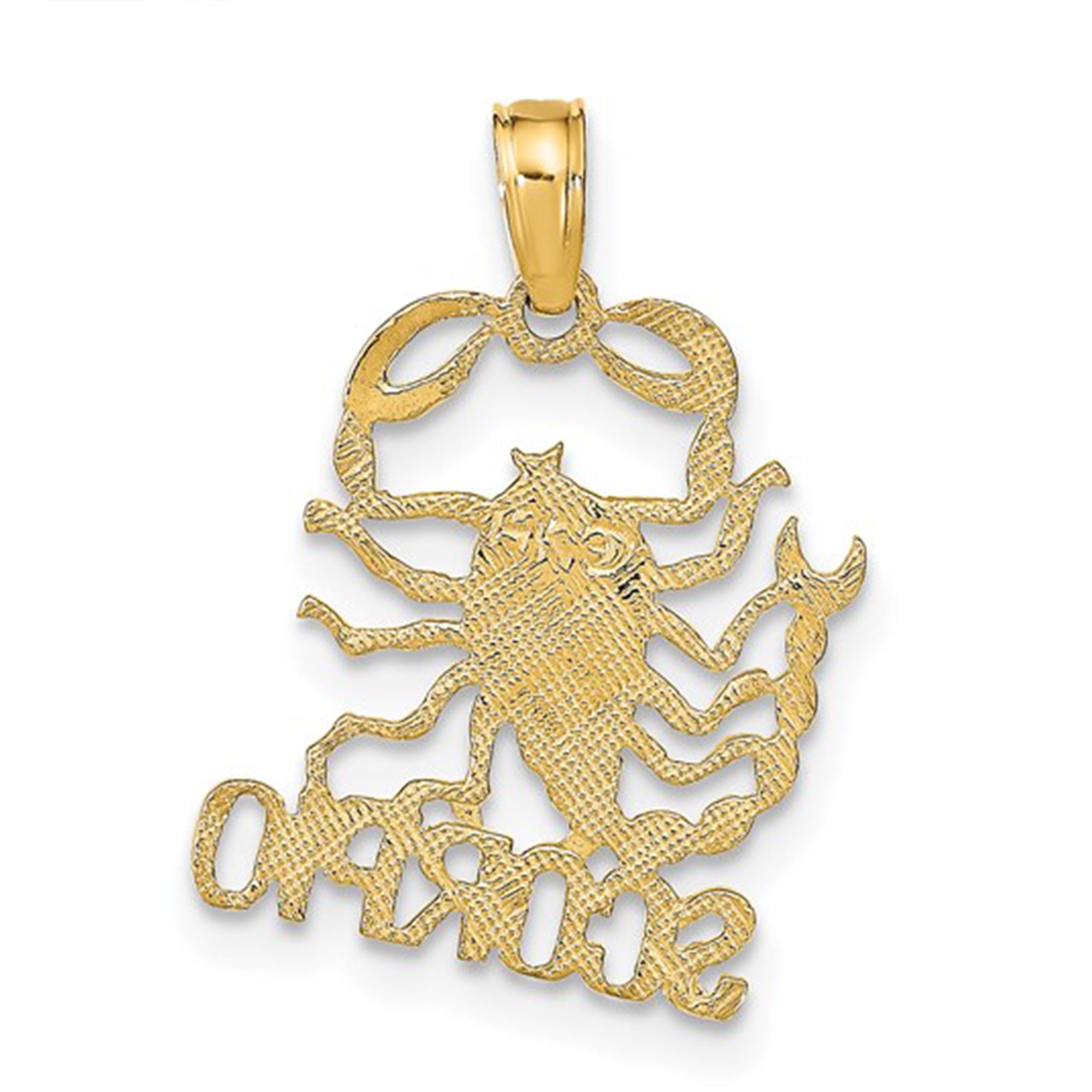 14k Real Solid Gold Zodiac Birth Symbol Pendant Charm - JewelryAffairs