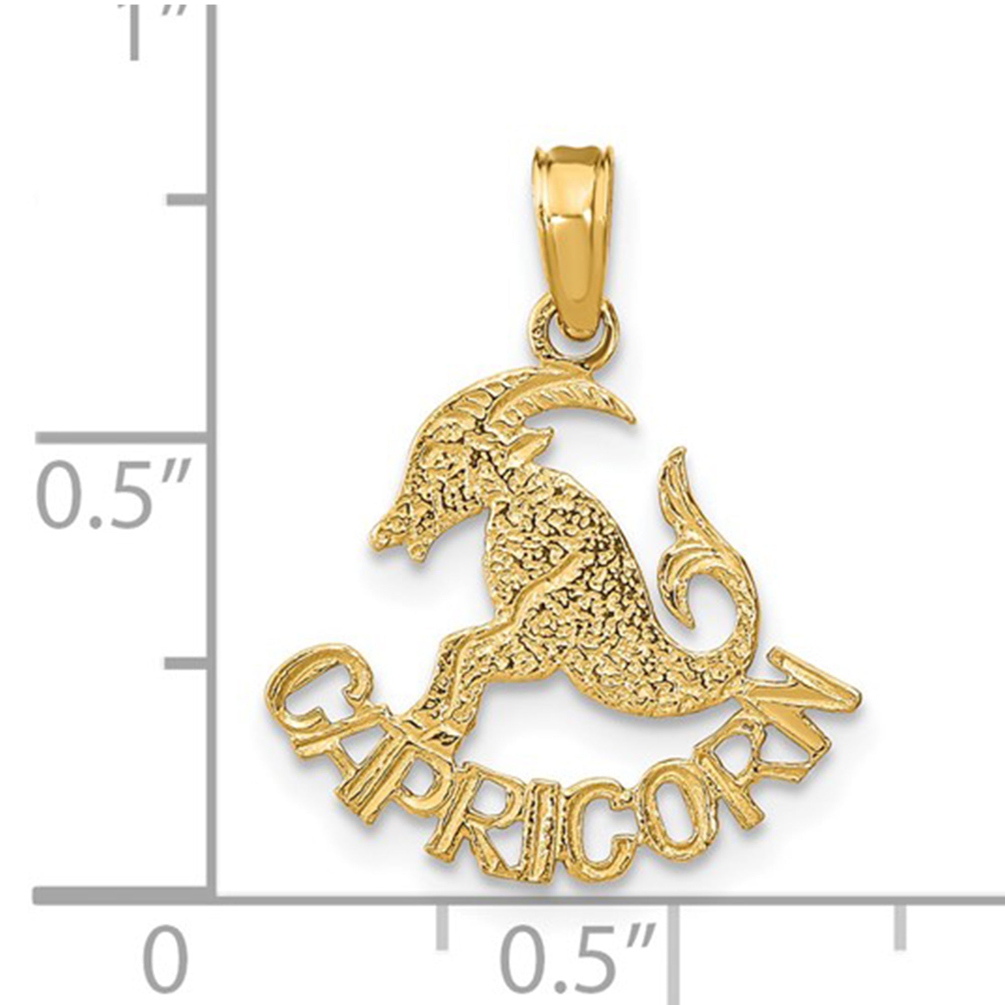 14k Real Solid Gold Zodiac Birth Symbol Pendant Charm - JewelryAffairs