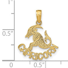 14k Real Solid Gold Zodiac Birth Symbol Pendant Charm - JewelryAffairs
