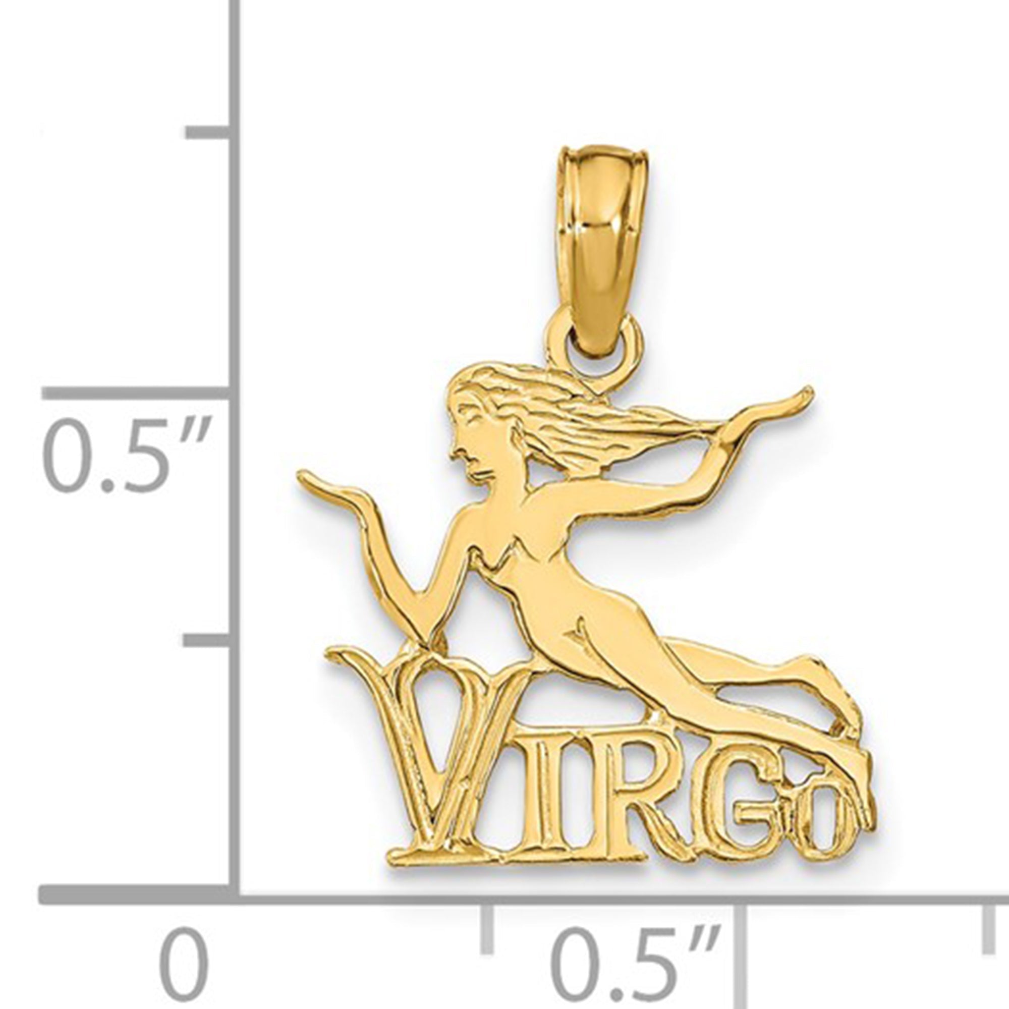 14k Real Solid Gold Zodiac Birth Symbol Pendant Charm - JewelryAffairs