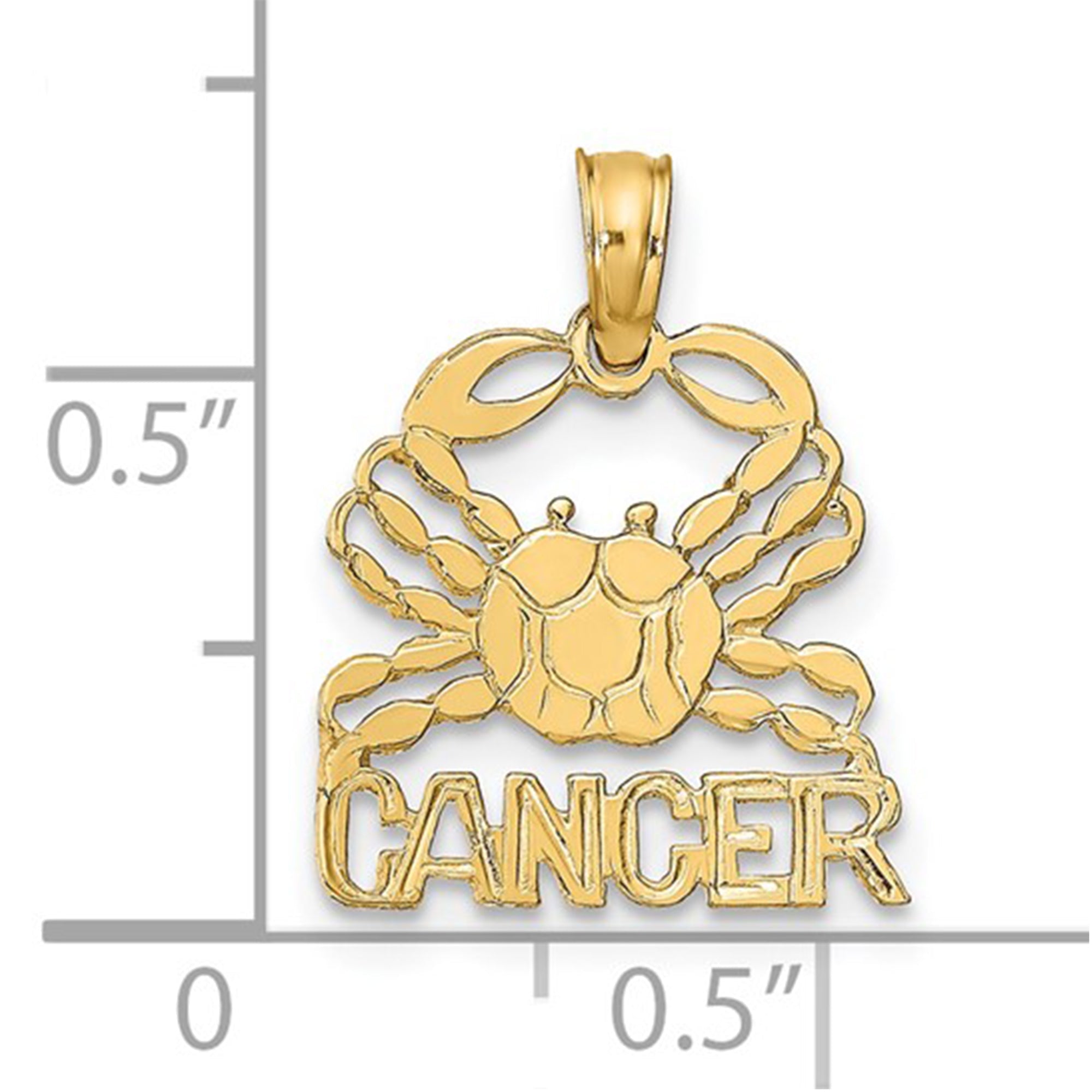 14k Real Solid Gold Zodiac Birth Symbol Pendant Charm - JewelryAffairs
