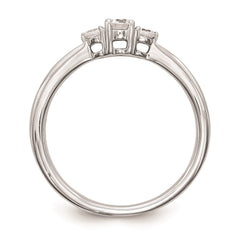 14k Real Solid White Gold 3 Stone 1/4 carat Round Diamond Promise Engagement Ring