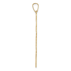 14k Real Yellow Gold Eastern Orthodox Cross Pendant, Religious Jewelry