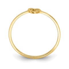 14k Real Yellow Solid Gold Cross Design Ring, Size 7