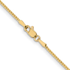 14k Yellow Gold 1.1mm Franco Chain Necklace, 18 Inch