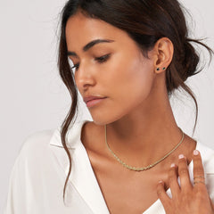 14k Yellow Gold 18" Graduated Rope Chain Necklace