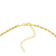 14k Yellow Gold 18" Graduated Rope Chain Necklace