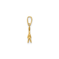 14K Yellow Gold 3D Balloon Puppy Pendant Charm, 15x11mm