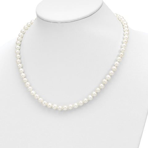 14k Yellow Gold 6-7mm Fresh Water Pearl Bracelet, Necklace and Earring Set