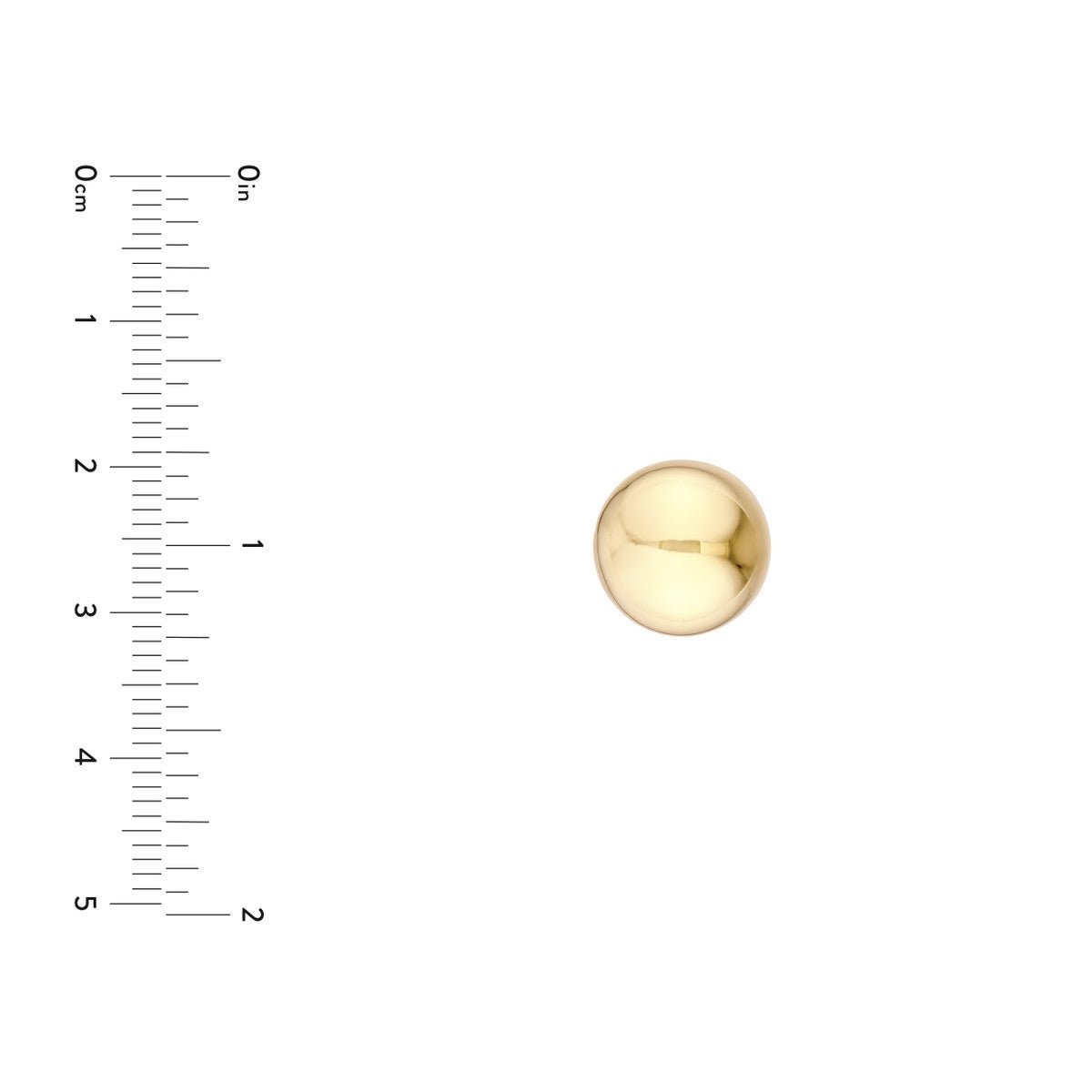 14K Yellow Gold Ball Stud Earrings - JewelryAffairs