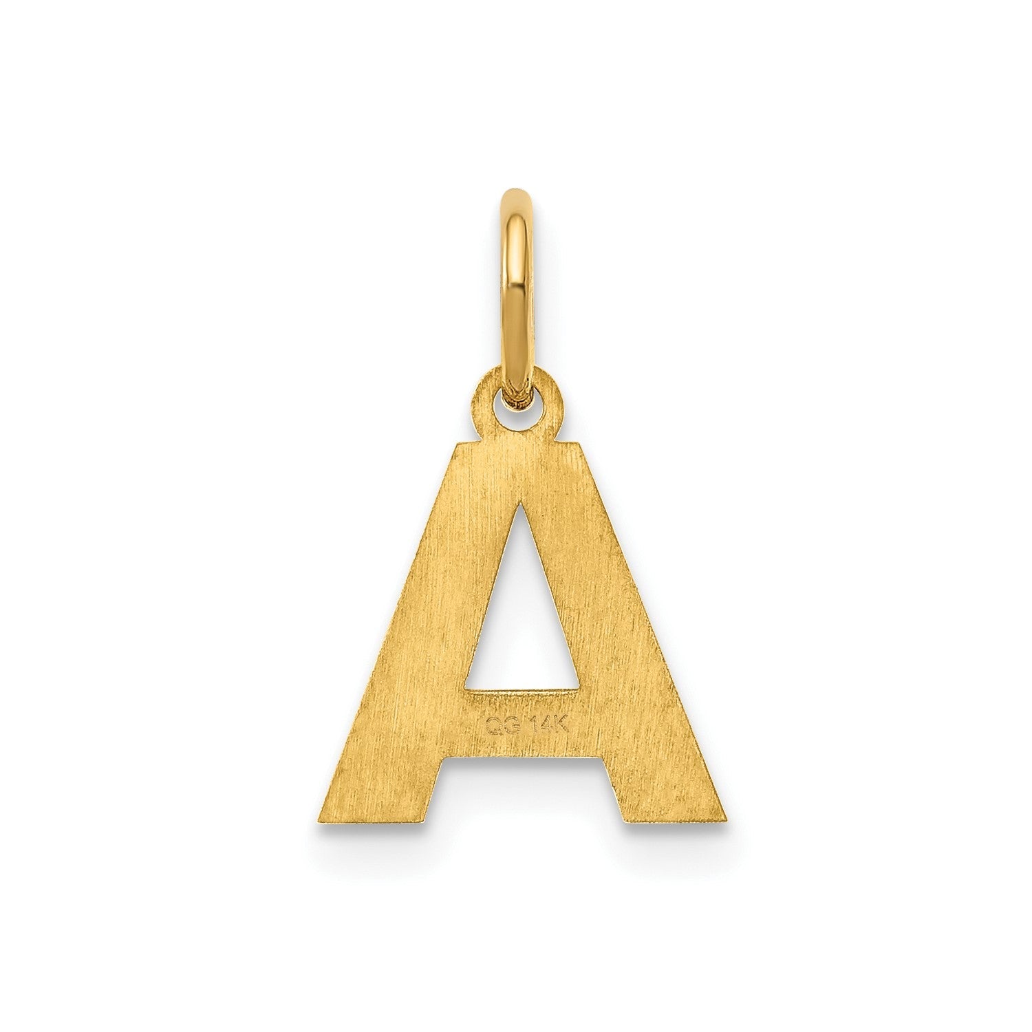 14k Yellow Gold Block Letter Initial Monogram Pendant