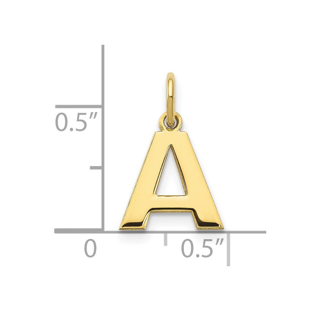 14k Yellow Gold Block Letter Initial Monogram Pendant