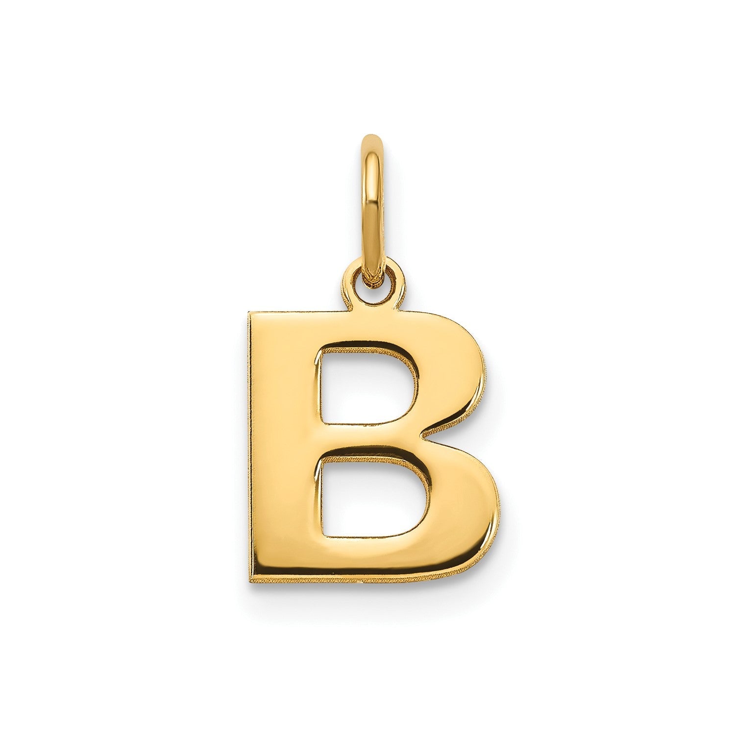 14k Yellow Gold Block Letter Initial Monogram Pendant