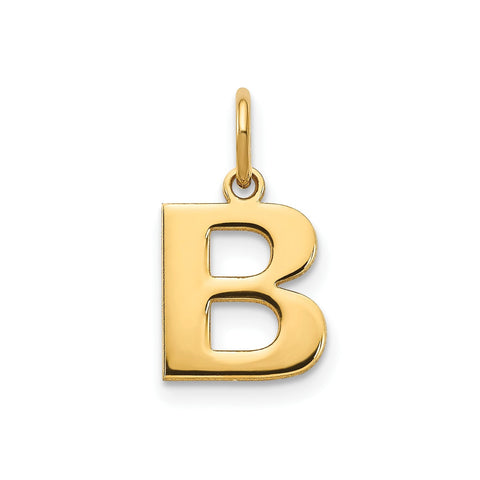 14k Yellow Gold Block Letter Initial Monogram Pendant