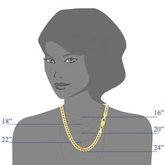 14k Yellow Gold Comfort Curb Chain Necklace, 4.7mm