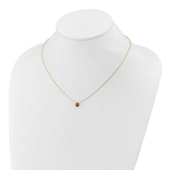 14k Yellow Gold Enameled Ladybug Pendant Necklace, 17 Inches