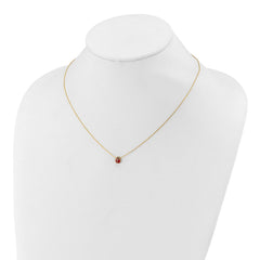 14k Yellow Gold Enameled Ladybug Pendant Necklace, 18 Inches