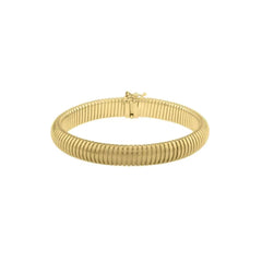 14k Yellow Gold Fancy Link Womens Bracelet, 7.25"