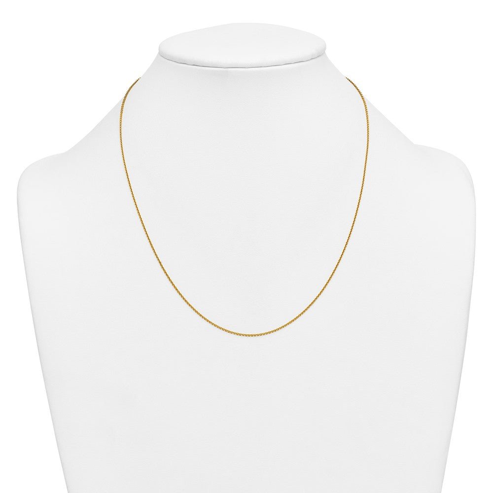 14k Yellow Gold Filled Cable Link Chain Necklace, 1.15mm