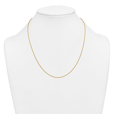 14k Yellow Gold Filled Cable Link Chain Necklace, 1.15mm