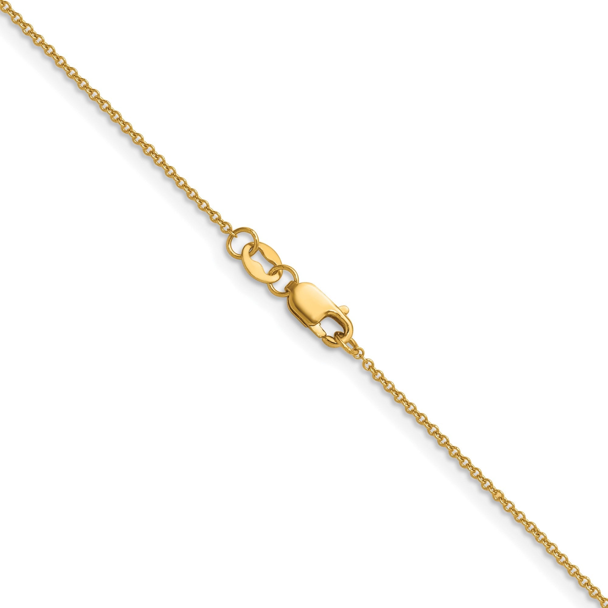 14k Yellow Gold Filled Cable Link Chain Necklace, 1.15mm