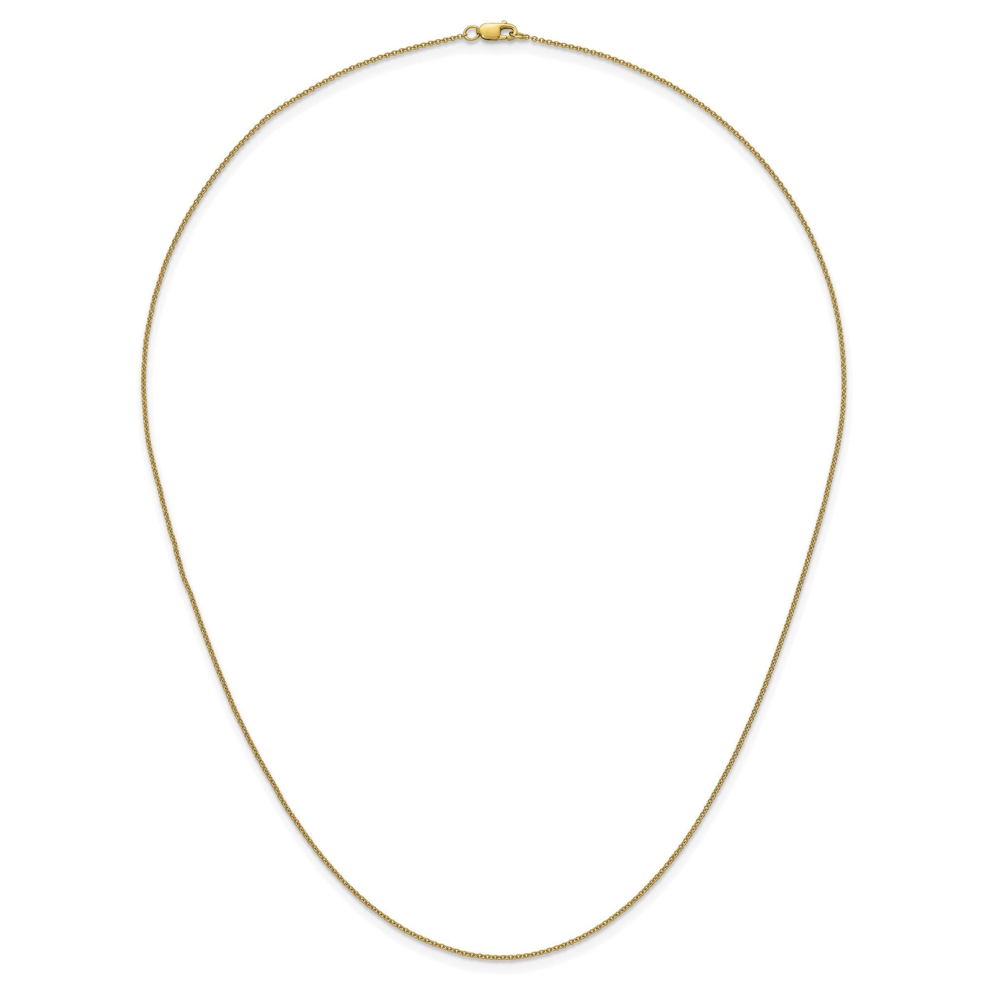 14k Yellow Gold Filled Cable Link Chain Necklace, 1.15mm