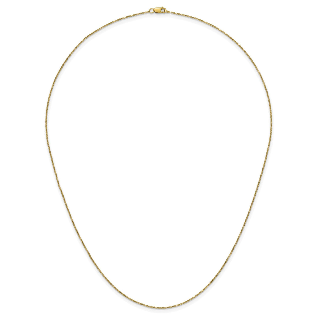 14k Yellow Gold Filled Cable Link Chain Necklace, 1.15mm