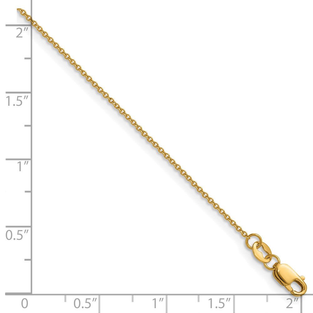 14k Yellow Gold Filled Cable Link Chain Necklace, 1.15mm