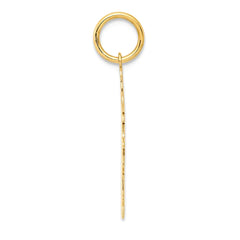 14K Yellow Gold Girl's Silhouette Charm Engravable Pendant