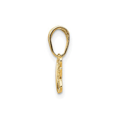 14k Yellow Gold High Polished Filigree Butterfly Pendant,8x12mm