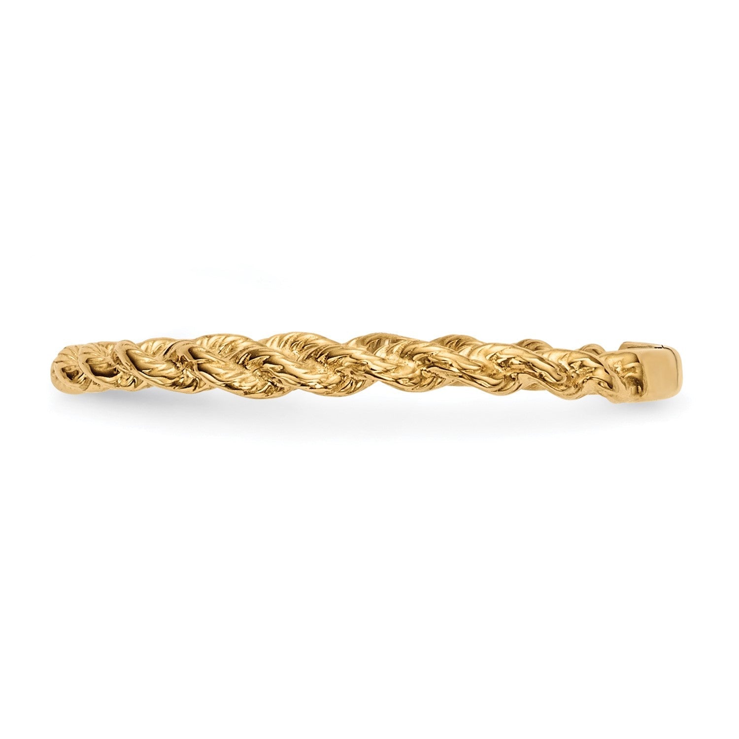 14k Yellow Gold High Polished Twisted Rope Band Ring