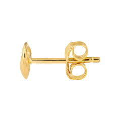14K Yellow Gold Mariner Link Button Stud Earrings. 7mm