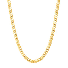14k Yellow Gold Miami Cuban Link Chain Necklace, Width 11mm - JewelryAffairs