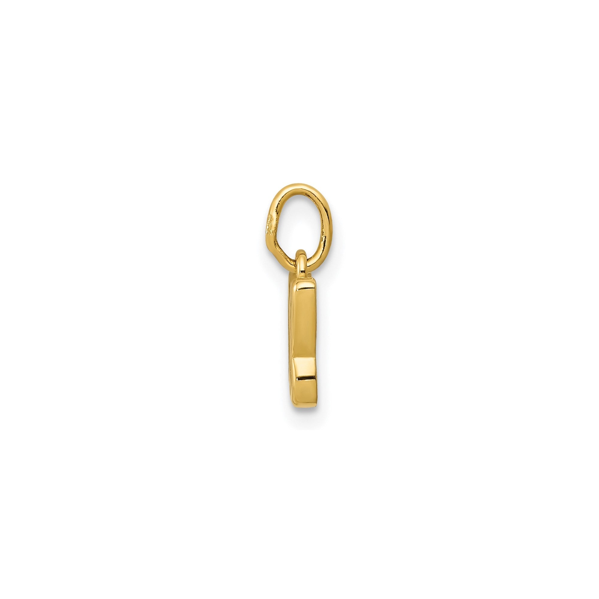 14k Yellow Gold Minimal Butterfly Pendant Charm, 8x8mm - JewelryAffairs