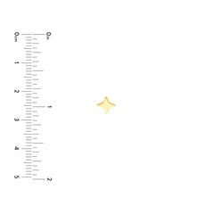 14k Yellow Gold North Star Stud Earrings,8mm