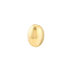 14k Yellow Gold Oval Dome Stud Earrings on Post Back, 8mm