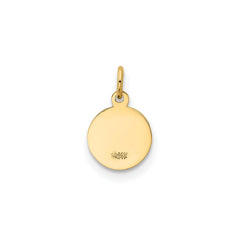14k Yellow Gold Saint Christopher Medal Charm, 13x8mm - JewelryAffairs