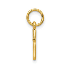 14K Yellow Gold Small Cross Charm Pendant, 8x18mm