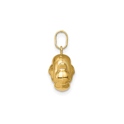14k Yellow Gold Snail Charm Pendant, 13x15mm