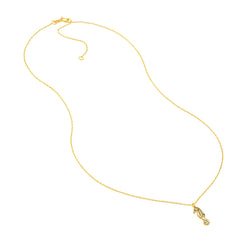 14k Yellow Gold So You Seahorse Pendant Necklace, 18"