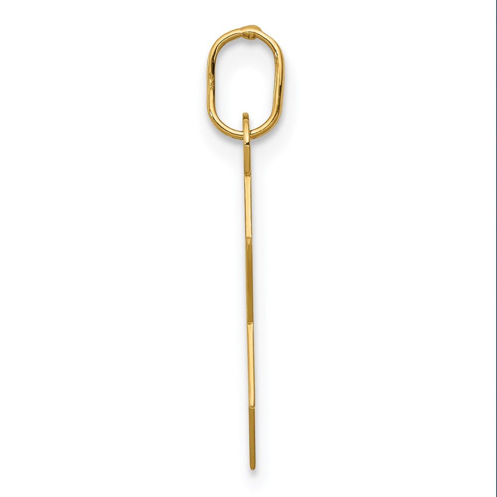 14k Yellow Gold Star of David Pendant Charm, 21x14mm