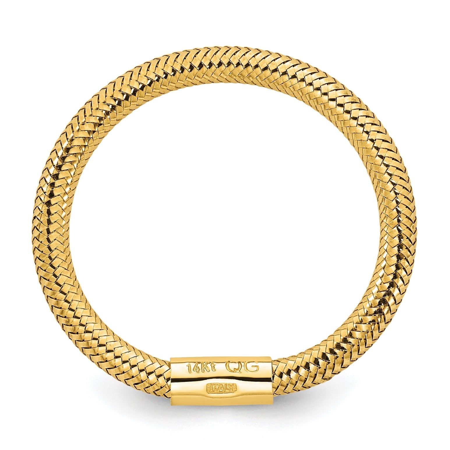 14k Yellow Gold Mesh Stretch Adjustable Band Ring – JewelryAffairs